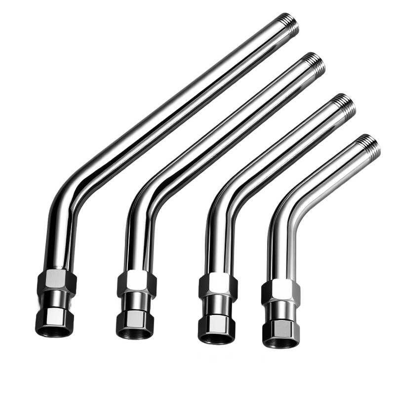 Tubo de extensión de ducha de ducha de mano engrosado de acero inoxidable, resistencia a altas temperaturas, tubo de extensión de ducha de enlace de 135 grados