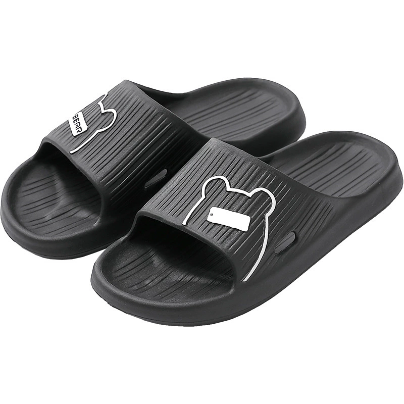 Cartoon slippers, non-slip slide for beloved, soft sole, plus size, with little bears