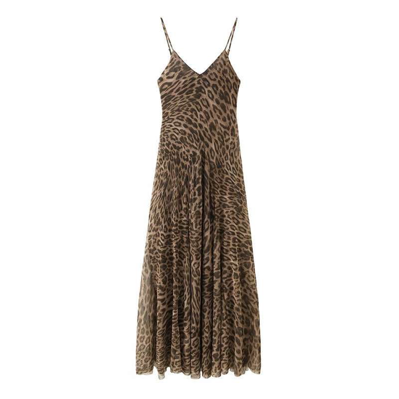 Unizera Women's Clothing 2026 Summer New Product V-Neck Animal Print Silk Mesh Suspender Dress 5039406 Unizera Women's Clothing 2026 Summer New Product V-Neck Animal Print Silk Mesh Suspender Dress 5039406