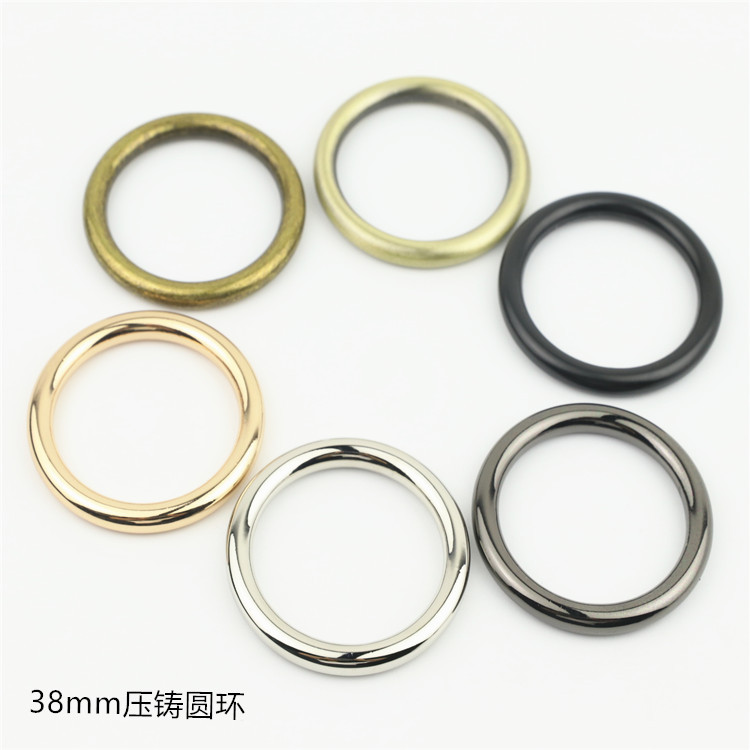 Luggage Hardware Accessories, Die-Cast Round Rings, Seamless Rings, Connecting Buckles, Seamless Circular Rings, Inner Diameter 3.8cm