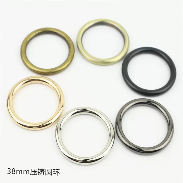 Luggage Hardware Accessories, Die-Cast Round Rings, Seamless Rings, Connecting Buckles, Seamless Circular Rings, Inner Diameter 3.8cm