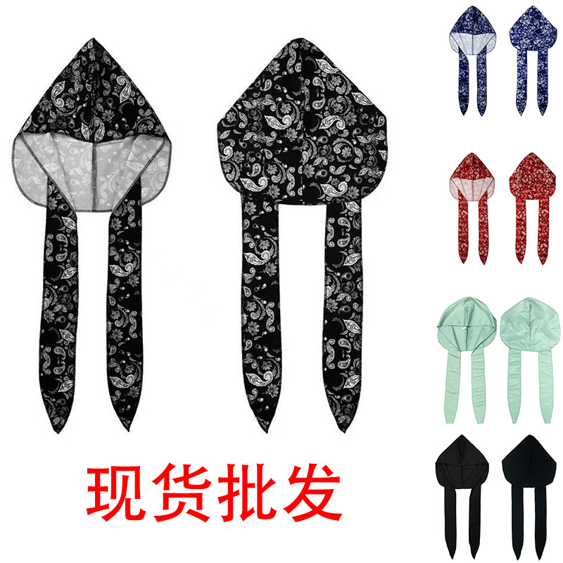 现货批发三角巾头巾男腰果花方巾潮牌女包头帽嘻哈迷彩街舞说唱海