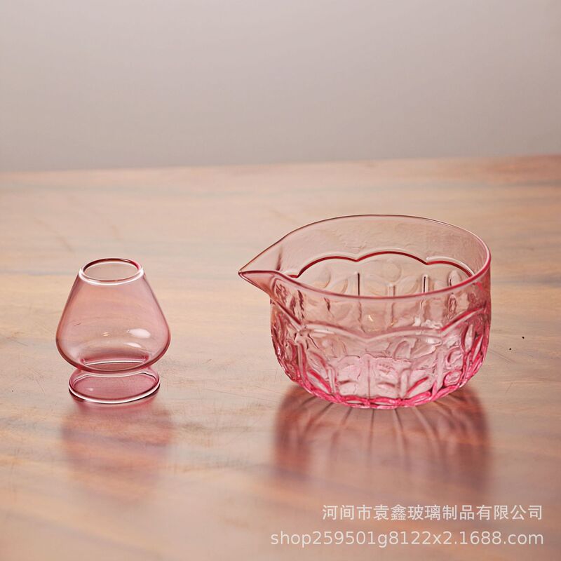 跨境专供麦穗抹茶碗日式带嘴玻璃碗茶具配件宋代点茶工具茶筅立|undefined