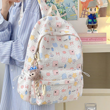 高颜值轻便初高中小学生简约可爱少女双肩包时尚简约个性百搭书包