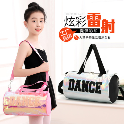 Children's dance bag, ballet, national Latin laser, women's one-shoulder backpack, pink handbag, cartoon dance schoolbag