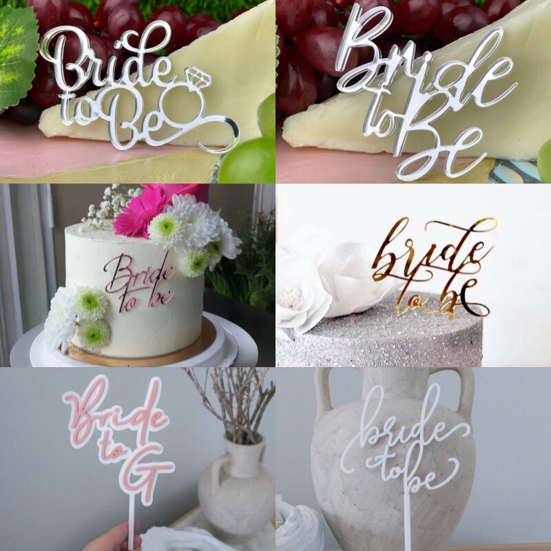 Cross-Border Ins Style Bride to Be Acrylic Cake Insert Card Engagement Wedding Party Cake Decoration Cross-Border Ins Style Bride to Be Acrylic Cake Insert Card Engagement Wedding Party Cake Decoration