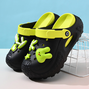 Cartoon Hole Shoes Non-slip Anti-foot Odor Non-grinding Women's Outer Wear Thick-soled Height-increasing Sandals and Slippers Summer Dung-feeling Slippers