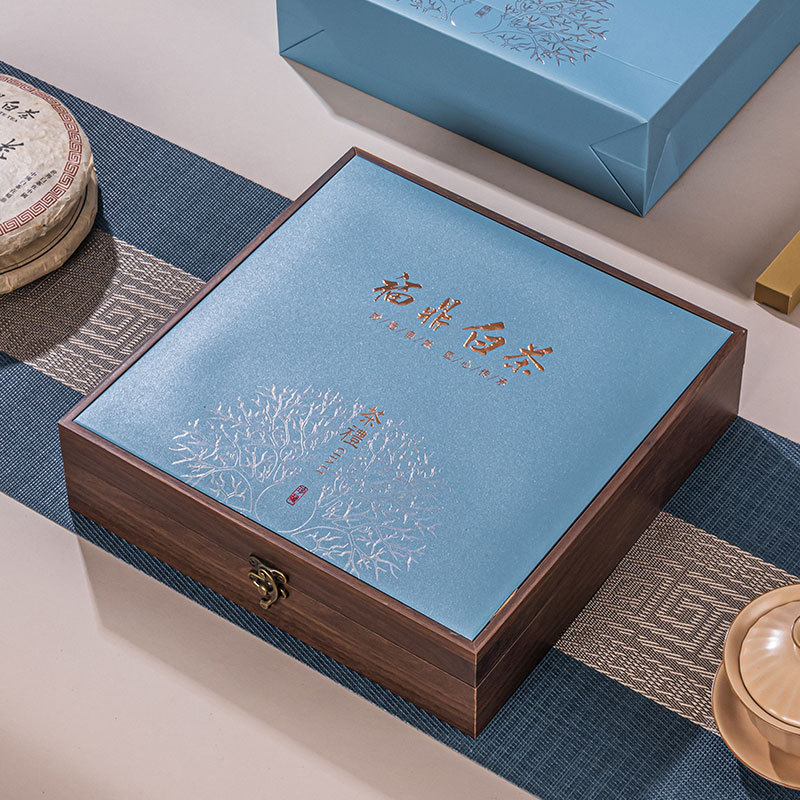 福鼎白茶饼包装盒普洱茶饼收纳盒普洱茶饼礼盒357g茶叶礼盒空盒