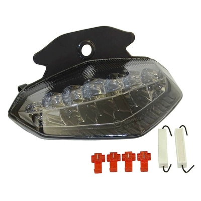 Suitable for Ducati Hypermotard 796 1100 hacker modified LED tail light brake steering assembly (Motorcycle tail) - smoky-black