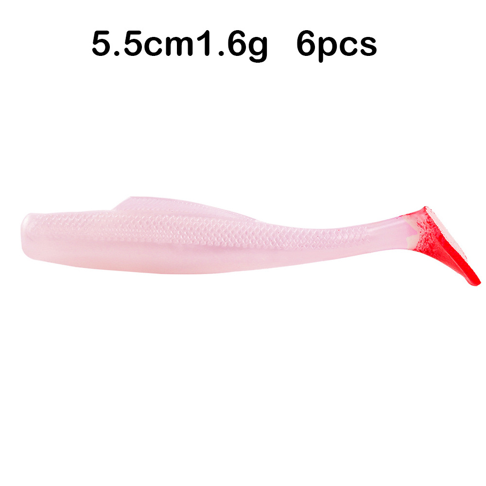 Small Paddle Tail Fishing Lure 55mm1.6g Soft Baits Fresh Water Bass Swimbait Tackle Gear