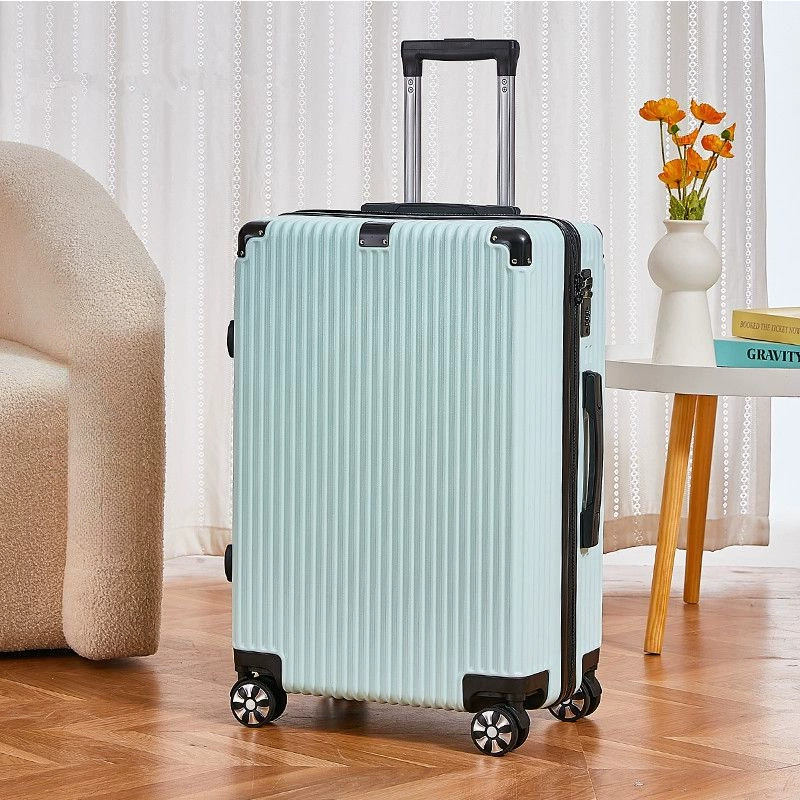 Durable capacious explosion-proof universal suitcase with zipper, increased thickness
