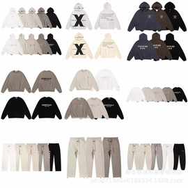 跨境外贸潮牌FOG经典款字母印花男女高街宽松休闲连帽卫衣套装潮