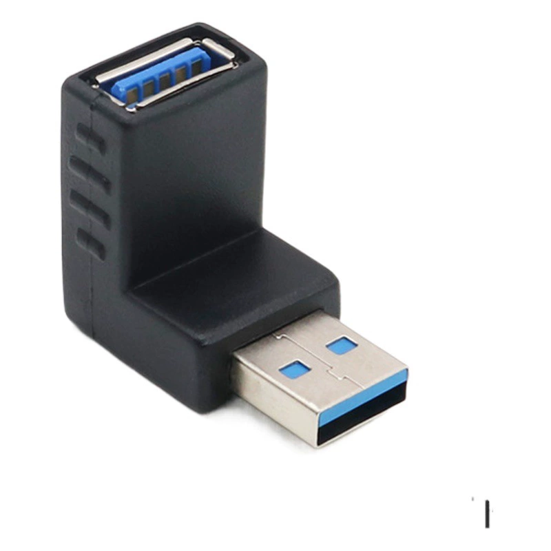 USB3.0 адаптер 90 градусов USB3.0 мужчина к женской стороне изгиба мобильный телефон компьютерный адаптер