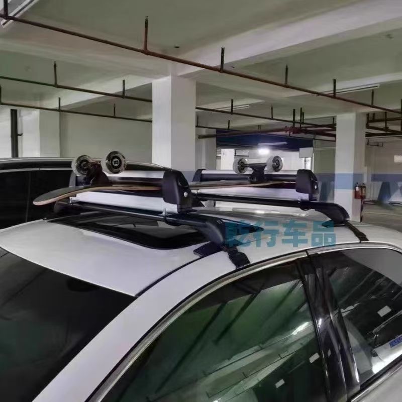 2 Aluminum Alloy Car Roof Ski Racks for Loading Snowboards and Skis, Ski Sled Clip Holder