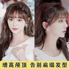 2024新款寬邊假髮麻花辮子編發箍女頭箍壓發卡頭飾魚骨遮白髮減齡