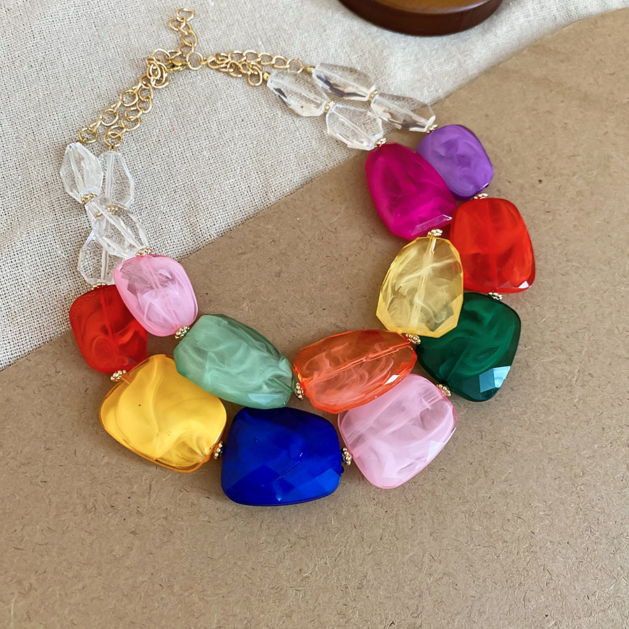 Collier À Pendentif Coquillage Et Étoile De Mer Perles Acrylique_voghion.com
