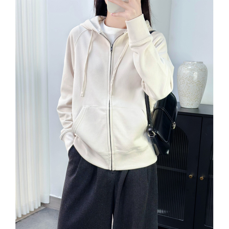 Real Shot of American-Style Lazy Loose-Fitting Hooded Sweatshirt Jacket for Women, Autumn and Winter Zip-Up Long-Sleeve Casual Sportswear Top Real Shot of American-Style Lazy Loose-Fitting Hooded Sweatshirt Jacket for Women, Autumn and Winter Zip-Up Long-Sleeve Casual Sportswear Top