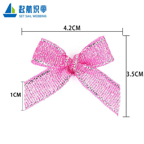 Glitter ribbon bow 10mm wide gift box decoration DIY pearl necklace box decoration glitter bow