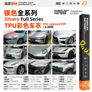 Silver Tpu Colored Car Wrap Film Liquid Metal Silver Ppf Paint Surface True Paint Film Full Body Color Change Heat Repair