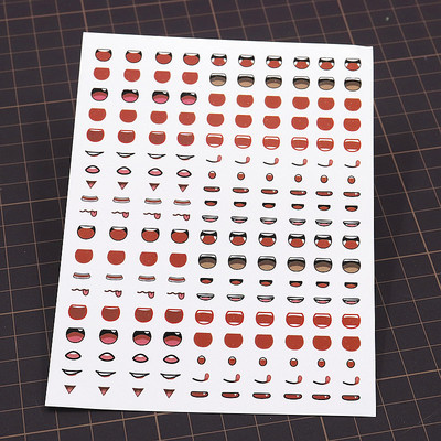 Pegatina de arcilla ultraligera GSC ojo agua arcilla suave arcilla muñeca arcilla hecha a mano DIY expresión facial características de la etiqueta