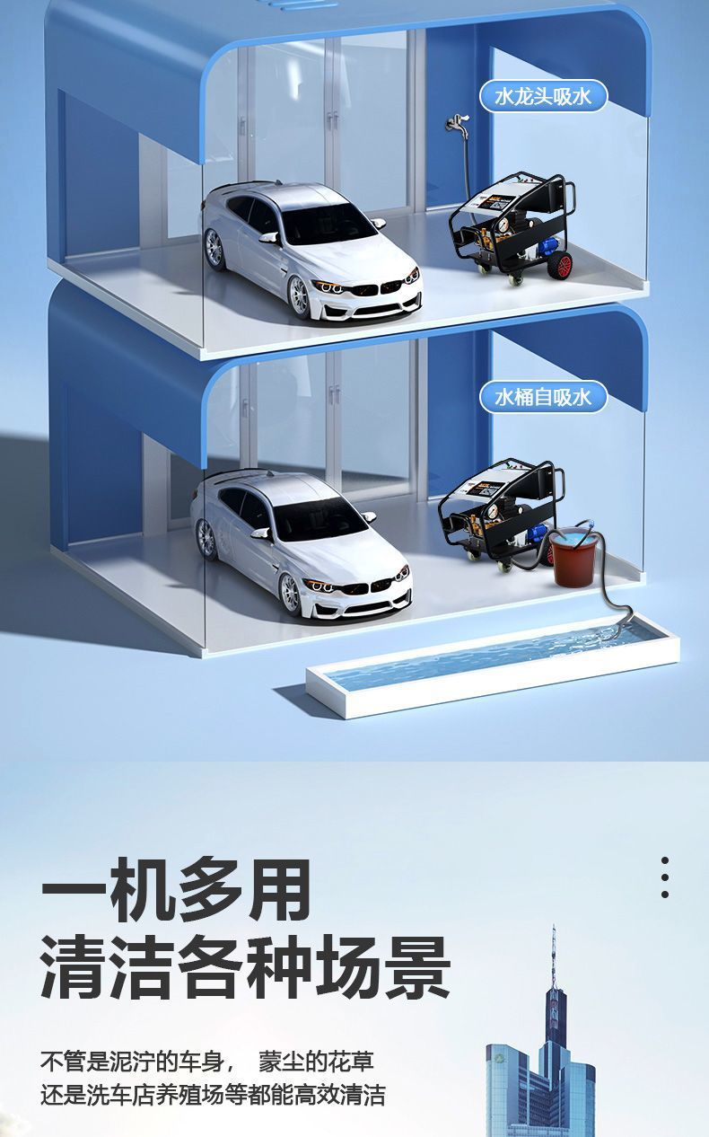 Chezhipai Ultra-High Pressure Cleaning Machine Industrial Grade Water Gun Farm High-Power Car Washing Machine Commercial Powerful Floor Washing Machine