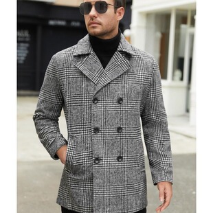 W 10170 Thickened Wool Coat Men �Ӻ�ë�ش��� �羳�W��