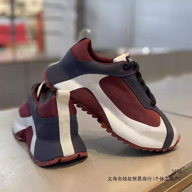 European-style men's autumn breathable trendy casual sneakers, versatile for various outfits, suitable for running and featuring a thick sole, a classic "dad shoe" design