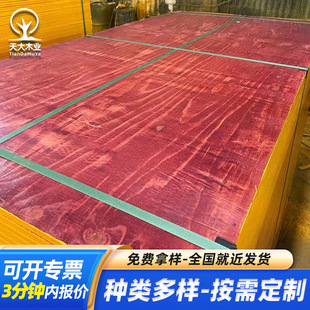 All Eucalyptus Wood Guangxi Red Board Template Waterproof Container Floor Concrete Construction Site Wood Board Clear Water Template