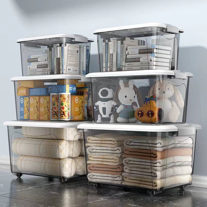 Transparent Storage Box Extra Large Living Room Kidsren's Toys Extra Large Storage Box Household Clothes Quilt Bedroom Storage Box