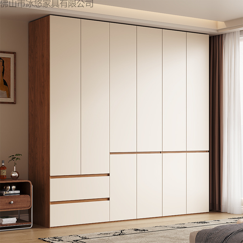 Thickened Solid Wood Wardrobe for Bedroom Home Storage Closet, Deepened 60 Storage Cabinet, Floor-Standing Whole House Cabinet