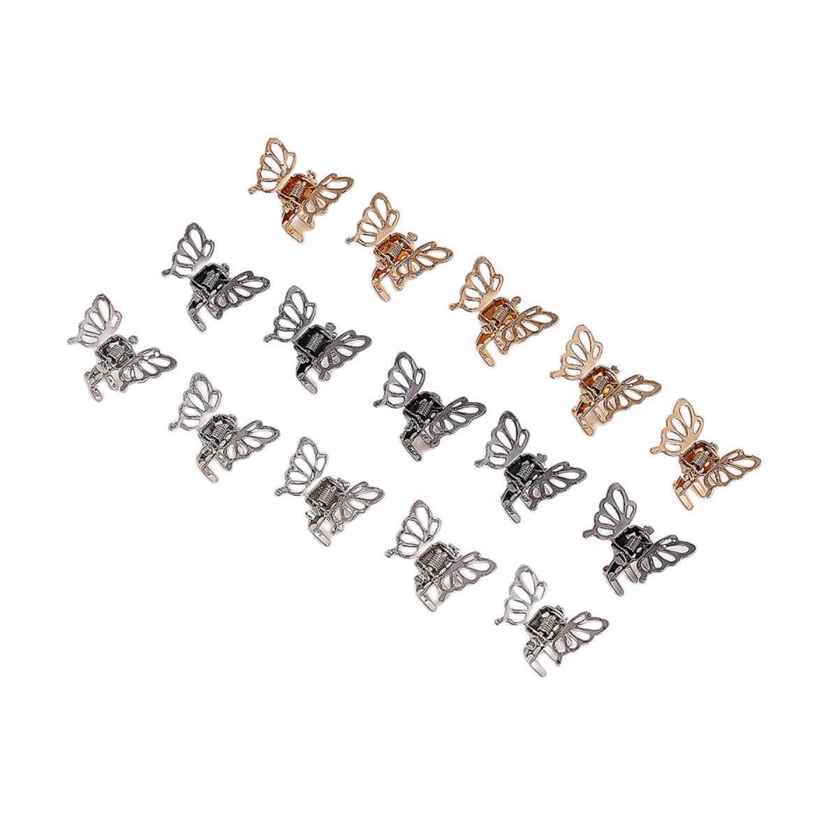Cute Butterfly Metal Plating Hair Claws2
