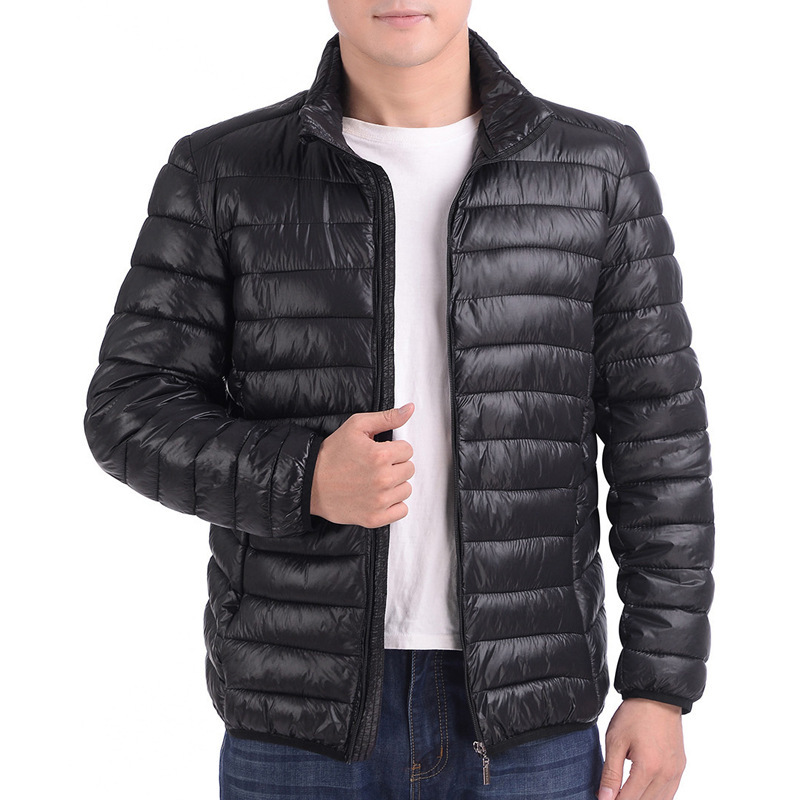 中老年男士棉衣轻薄款爸爸棉服老人棉袄羽棉棉秋冬季中年男装外套
