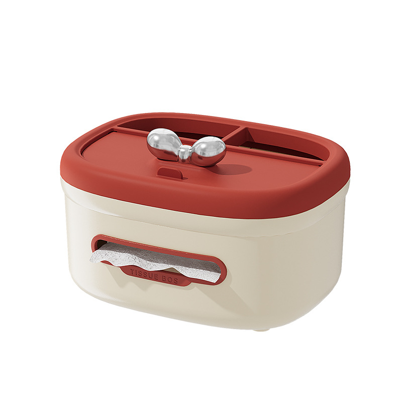 Caja de toallas de escritorio sala de estar creativa de lujo ligera multifuncional almacenamiento caja de toallas de alto valor fábrica de fuente