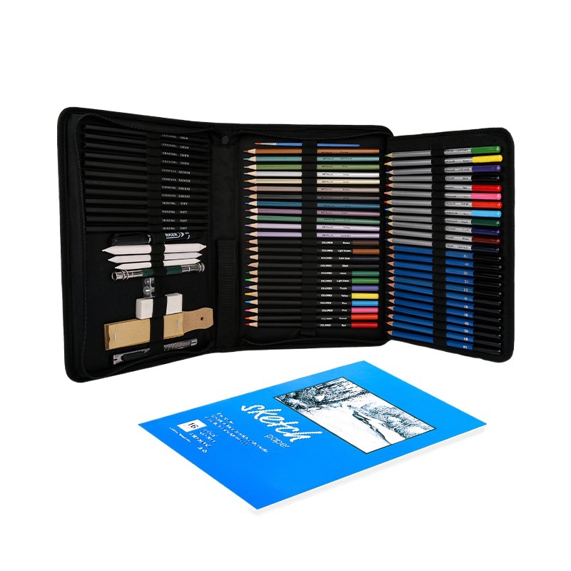 Juego completo de pintura de plomo de color de dibujo neutro, juego completo de pinceles profesionales y bolígrafos de colores listos para la venta, venta al por mayor de bolígrafos de arte, venta caliente transfronteriza