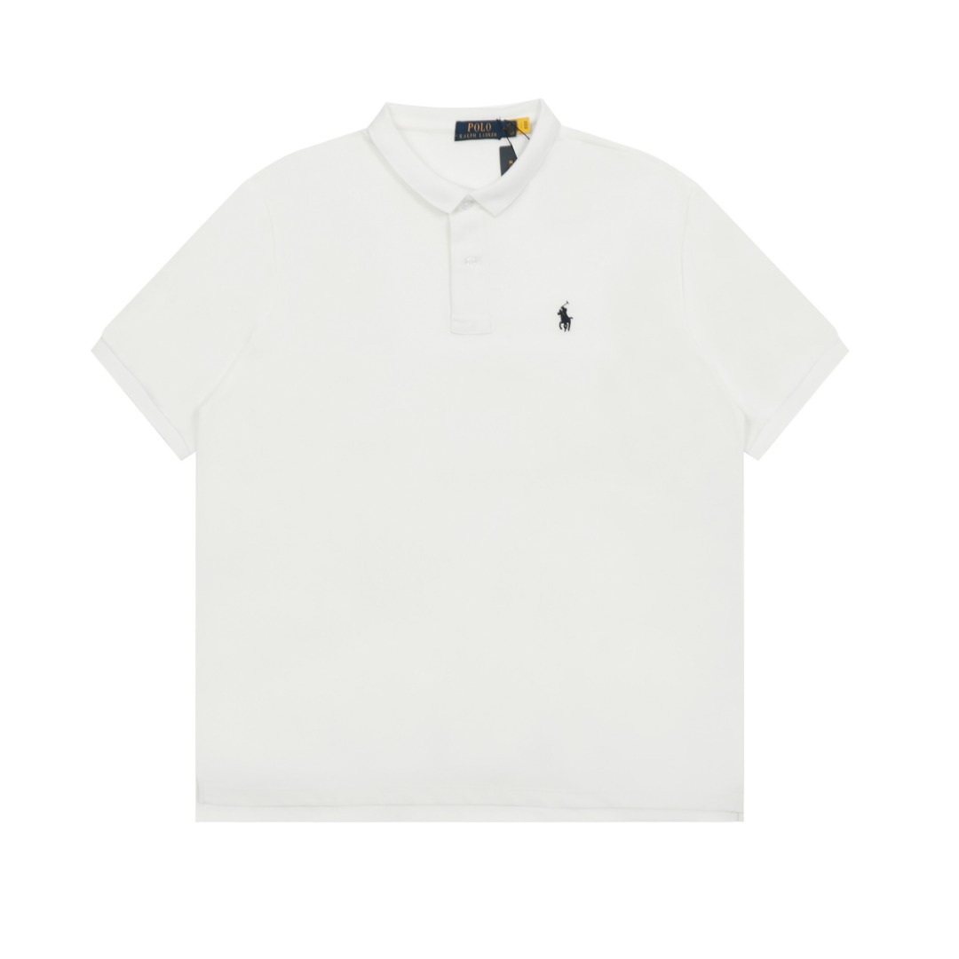【ハイバージョン】RLラフポニー クラシックベーシックポニー刺繍ラペルPOLO半袖ルーズTシャツ メンズ