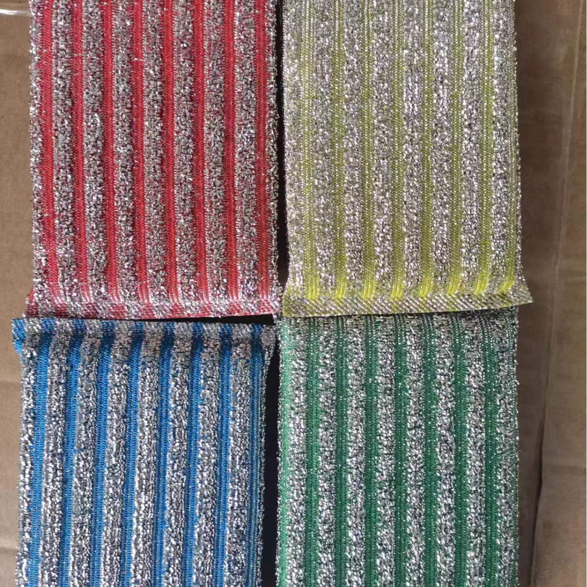 Cepillo de limpieza de doble cara con rayas finas y engrosadas para artículos de limpieza de cocina, bloque de esponja para lavar platos, paño de esponja para eliminar grasa.