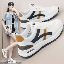 新款小白鞋女鞋网面透气运动鞋2023夏增高厚底百搭学生休闲鞋夏季