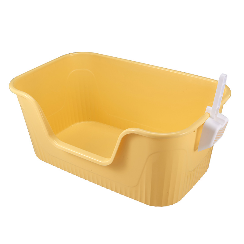 Fábrica nueva caja de arena para gatos completamente cerrada de gran tamaño gigante gato inodoro abierto a prueba de salpicaduras caja de arena para gatos