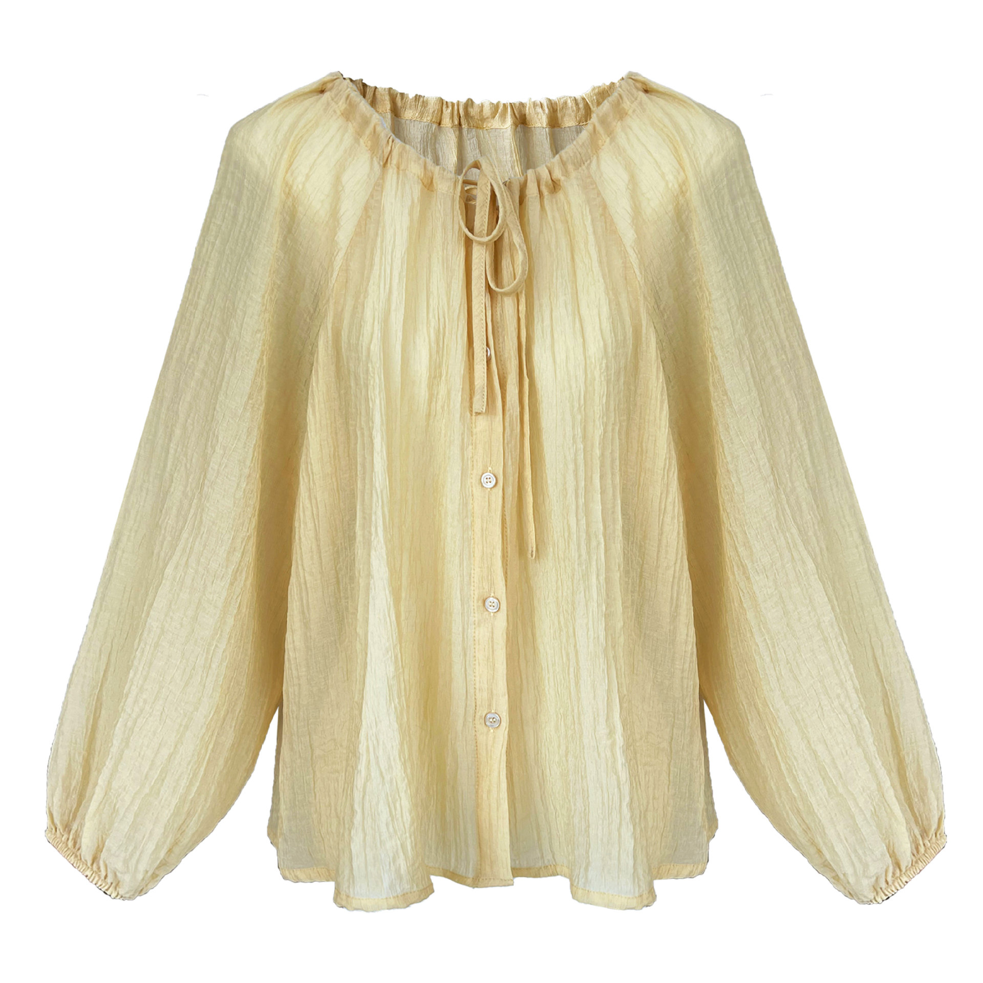 Gentle Drawstring Lace Pleated Sun Protection Shirt Skirt Two Piece Set Vacation Suit