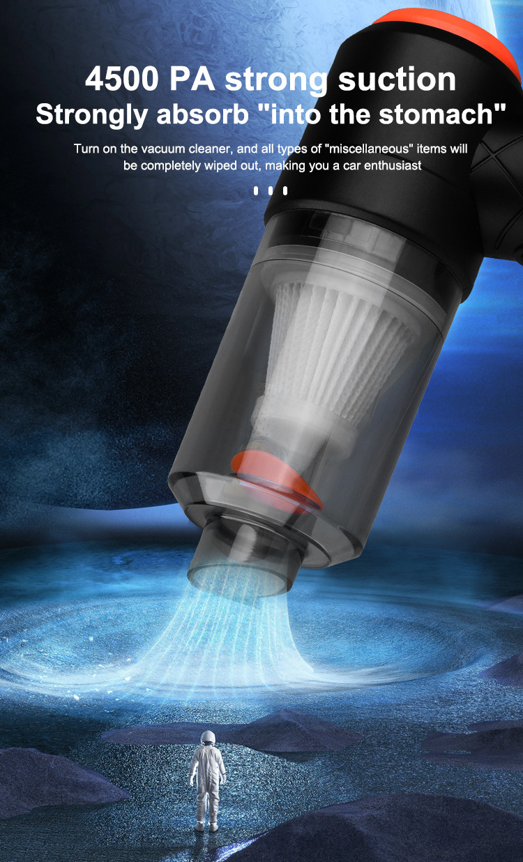 Cross-border car vacuum cleaner suction and blowing integrated dual-use wireless super suction handheld high-power rechargeable dust blower