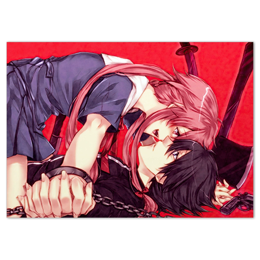 Плакат-наклейка Mirai Nikki (Future Diary) — аниме-мурал, разные размеры (10×15–50×70 см)