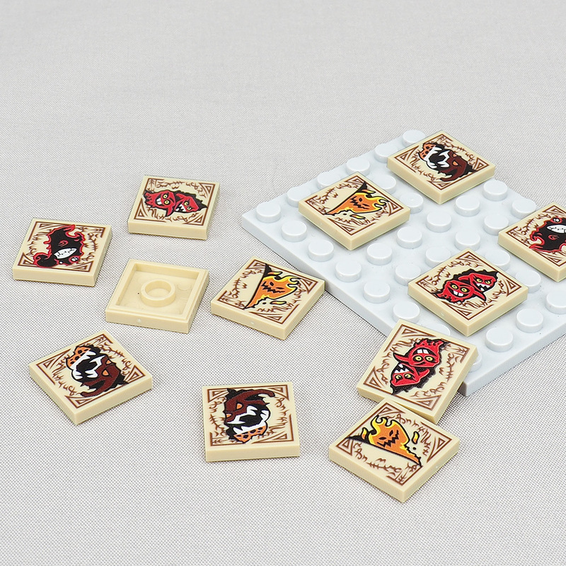 クロスボーダー印刷3068ブロック封印悪魔裏切り欺き破滅混乱パターンアクセサリー小粒玩具|undefined