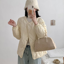 菱格轻薄羽绒服高端短款秋冬保暖防寒小个子白鸭绒内胆薄款外套