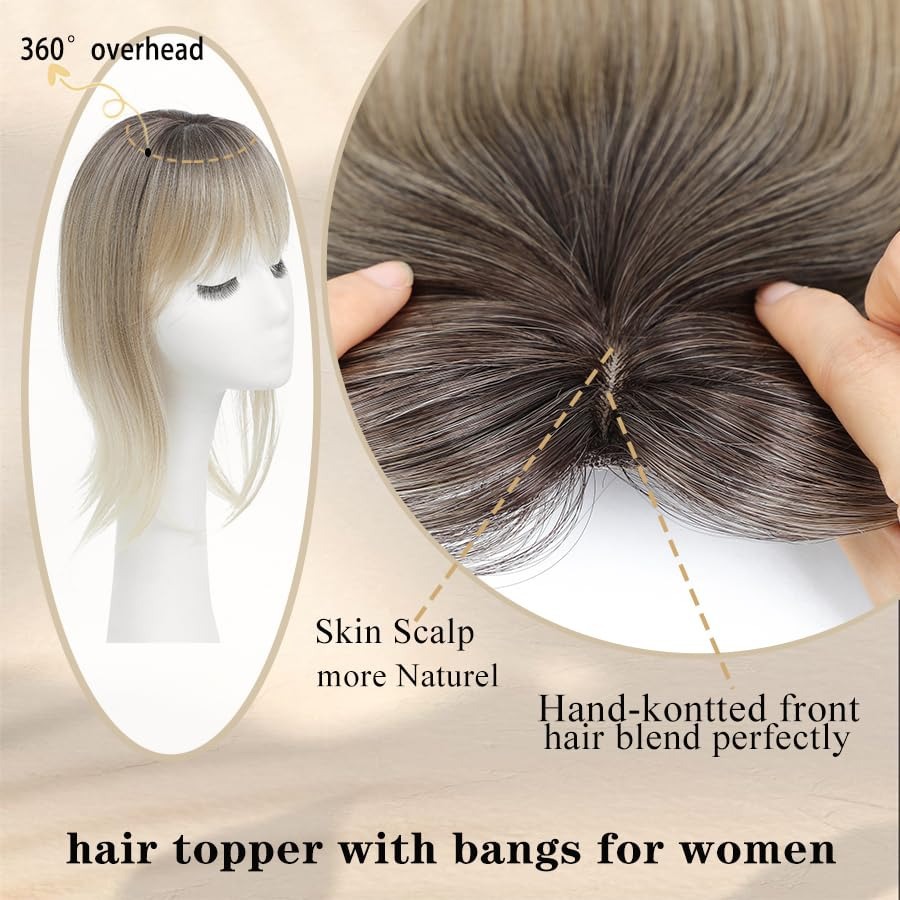 Pruik 360° 3D haarverlenging met natuurlijke, pluizige haarclip, haarverlenging met pony, haarclip voor dames, haarreparatieblok_voghion.com