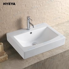 HYEYA和雅台上盆台盆方形卫生间现代简约浴室陶瓷洗手盆洗脸盆