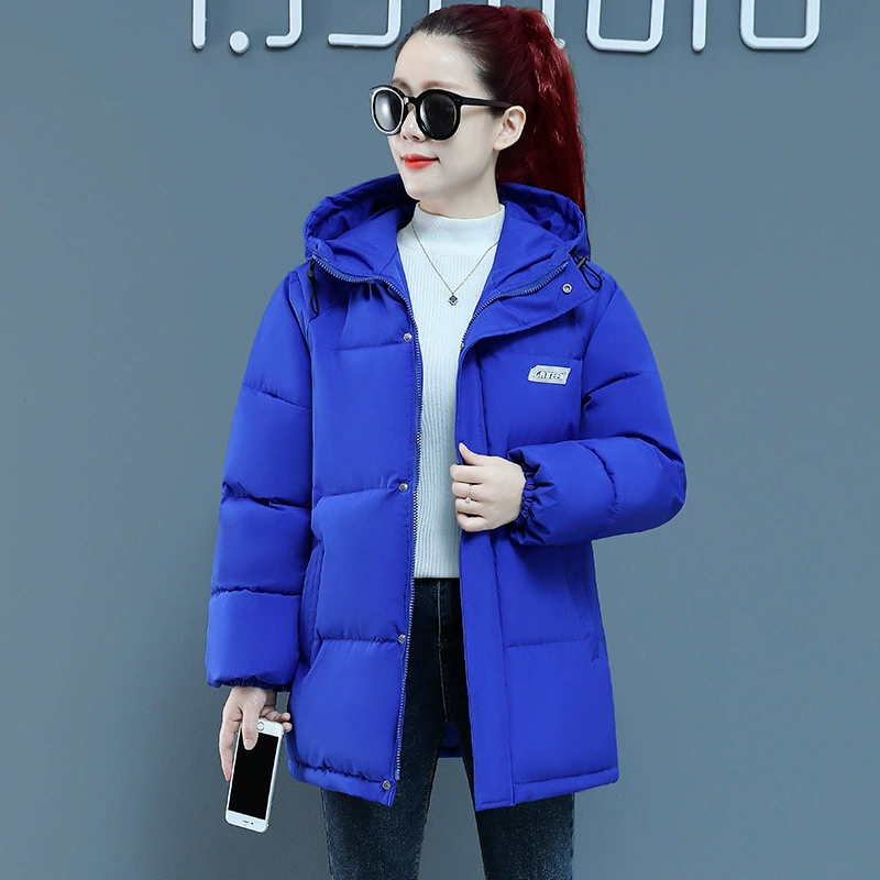 Корейская модная повседневная хлопковая одежда с капюшоном, женская новая короткая зимняя свободная хлопковая куртка больших размеров, пальто, тренд внешней торговли