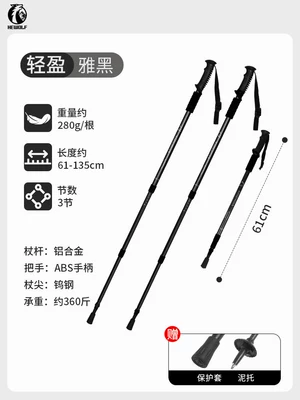 Aluminum Pole Professional Windproof and | Avtomobil dam çadırları - matte-black-straight-handles-set-of-2-double