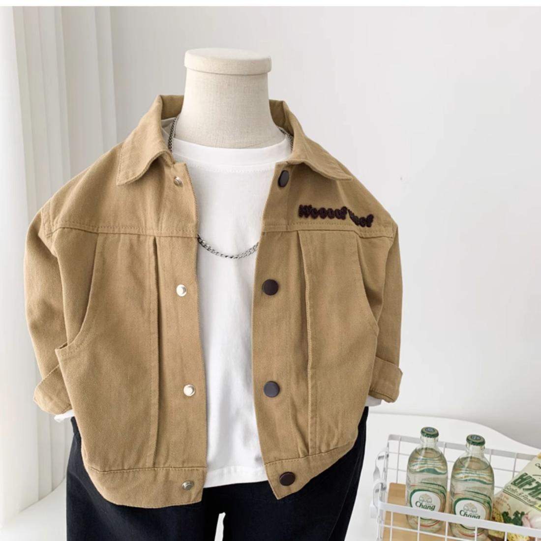 Casual Letter Solid Color Cotton Boys Outerwear display picture 2