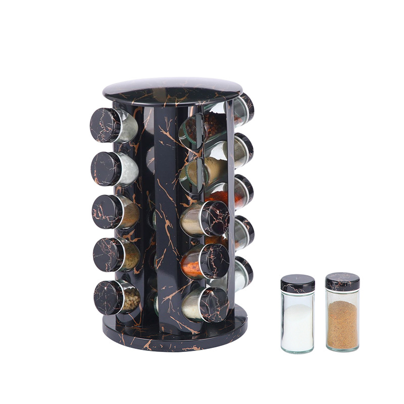 Estante de cocina multifuncional | Organizador giratorio de especias mármol