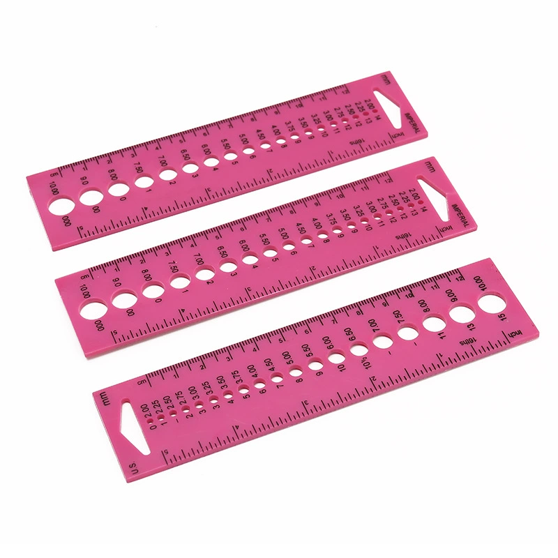 Розовая шерстяная игла измерительная линейка плетения вспомогательный инструмент для шитья пластиковая линейка